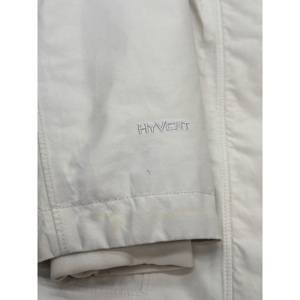The North Face HyVent Women Parka Jacket Hooded Insulated Cream Beige Longline M - Picture 5 of 16